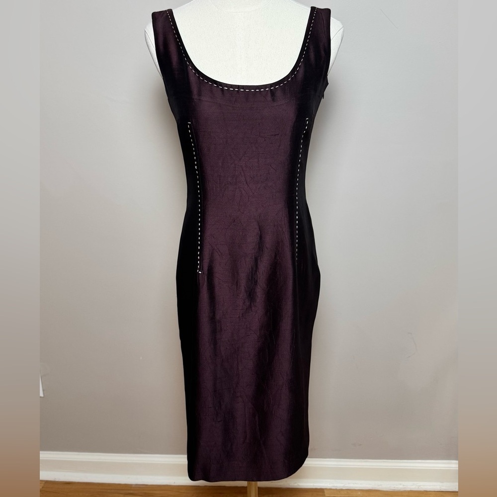 Christian Dior Boutique Contrast-Stitched Midi Dress US Size 4